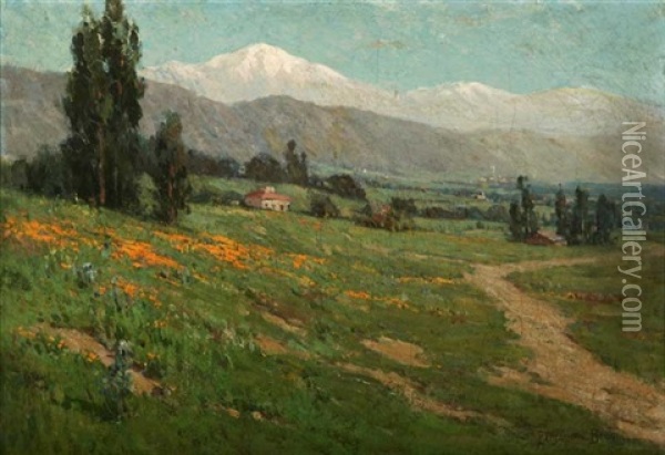 Mt. Baldy From South Pasadena Oil Painting - Benjamin Chambers Brown