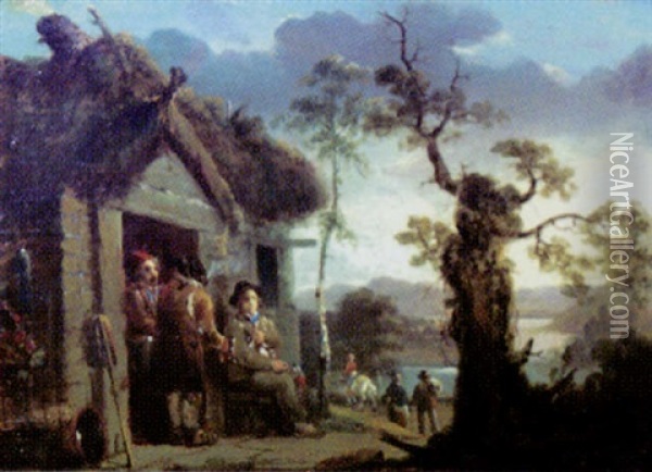 Dorfliche Genreszene Oil Painting - Willem Romeyn