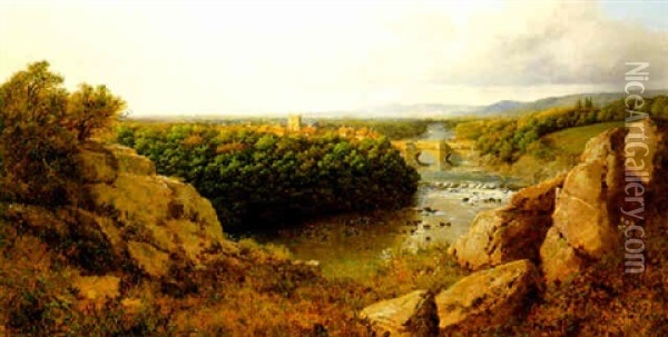 Lodford Bridge Oil Painting - Edward H. Niemann