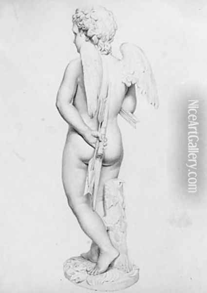 Winged Cupid (from Cropsey Album) Oil Painting - Chauncey Bradley Ives