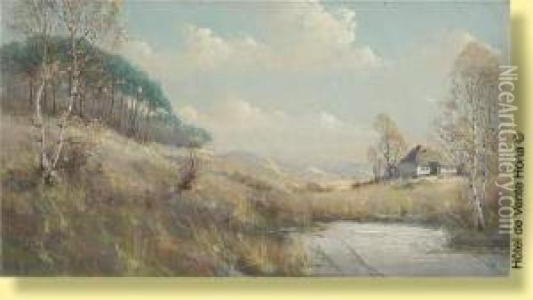 Paysage Avec Chaumiere Oil Painting - Garstin Cox