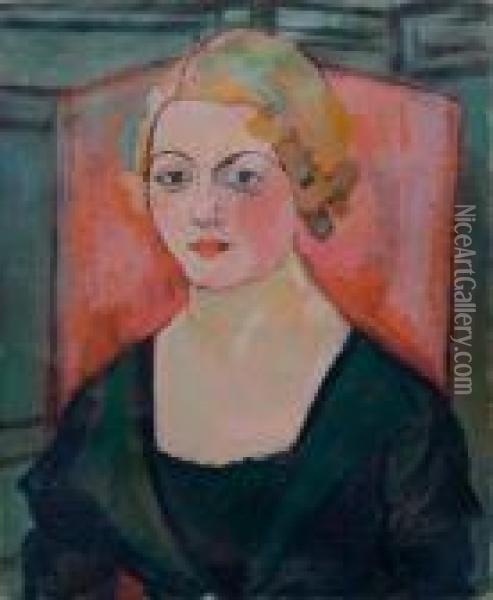 Portrait De Genevieve Camax-zoegger Oil Painting - Suzanne Valadon