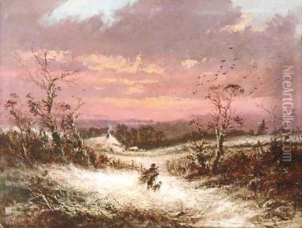 Winter Oil Painting - Thomas Whittle
