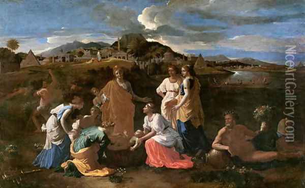 Moses Rescued from the Water, 1647 Oil Painting - Nicolas Poussin