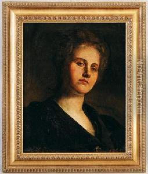 Portrait De Madame Robina Jackson Oil Painting - Nicolaos Xydias Typaldos