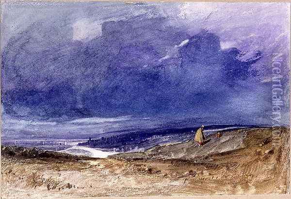 Moorland and River Oil Painting - John Sell Cotman