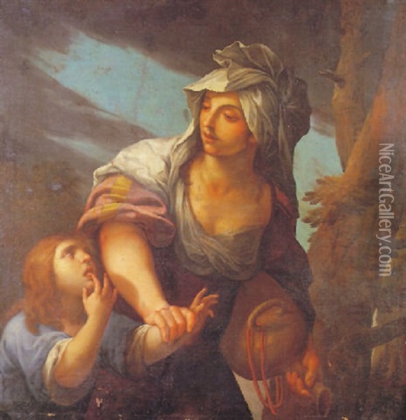 Scena Biblica Oil Painting - Giuseppe Nuvolone