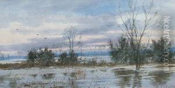 River Scene Oil Painting - Robert Winter Fraser