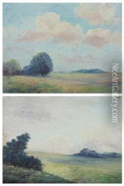 Blue Ridge Landscape Oil Painting - August H.O. Rolle