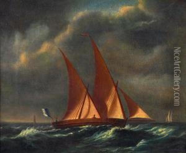Marinha Com Barcos Oil Painting - Luis Ascensio Tomasini