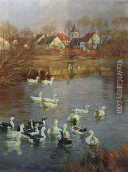 In Der Abendsonne Oil Painting - Franz Graessel