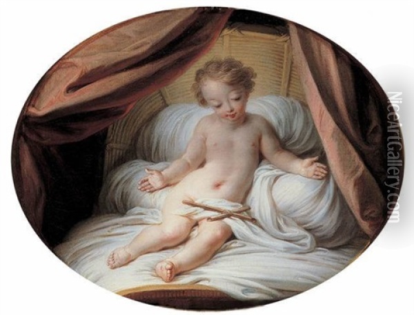 L'enfant Jesus Au Berceau Oil Painting - Charles-Antoine Coypel