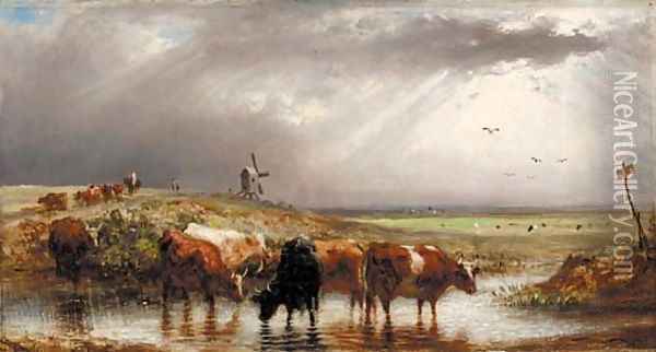 In the marshes Oil Painting - Aster R. C. Corbould