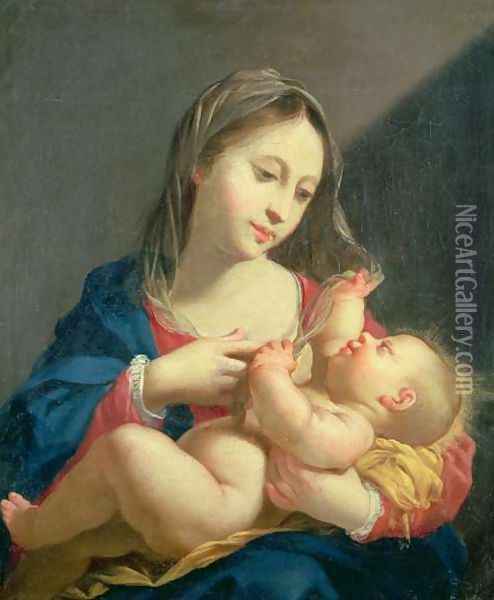 Madonna and Child Oil Painting - Jacob Ferdinand Voet