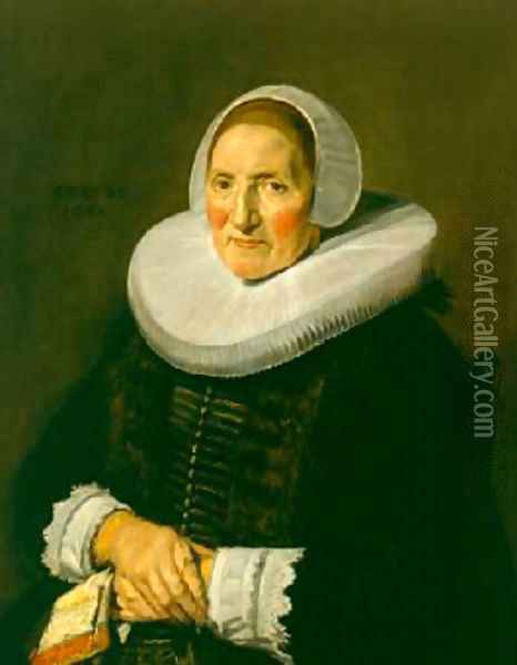 Portrait of an Elderly Woman 1650 Oil Painting - Frans Hals