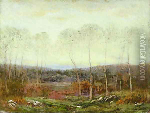 Autumn Evening Oil Painting - Dwight William Tryon