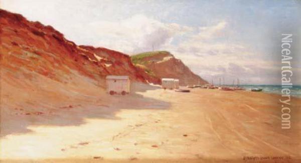 The Beach At Lonstrup Oil Painting - Niels Frederik Schiottz-Jensen
