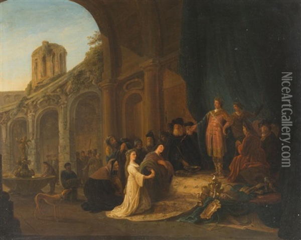 Der Grosmut Des Scipio Oil Painting - Jacob Willemsz de Wet the Elder