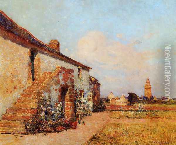 Bourg-de-Batz, Brittany Oil Painting - Ferdinand Loyen Du Puigaudeau