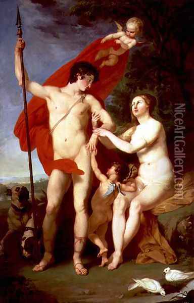 Venus and Adonis, 1782 Oil Painting - Piotr Ivanovich Sokolov