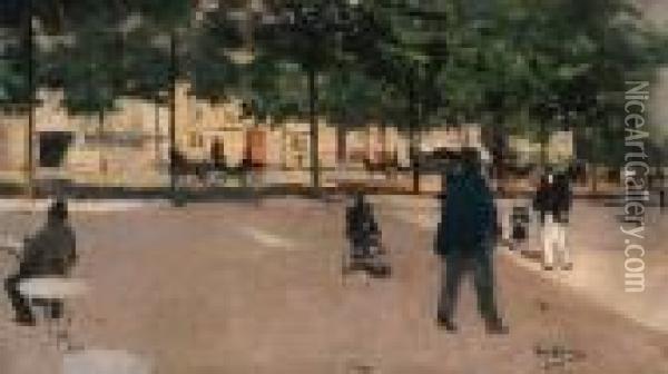 Champs Elyses, Carre Marigny Oil Painting - Jean-Georges Beraud