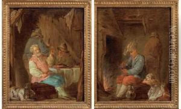 Scene D'auberge Oil Painting - Louis Jean-Jacques Durameau