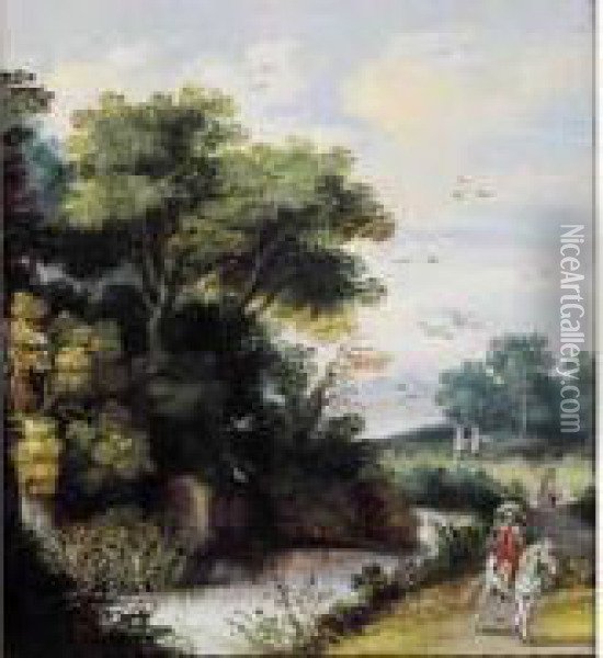 Paysage Au Chasseur Oil Painting - Geeraert De Lavallee