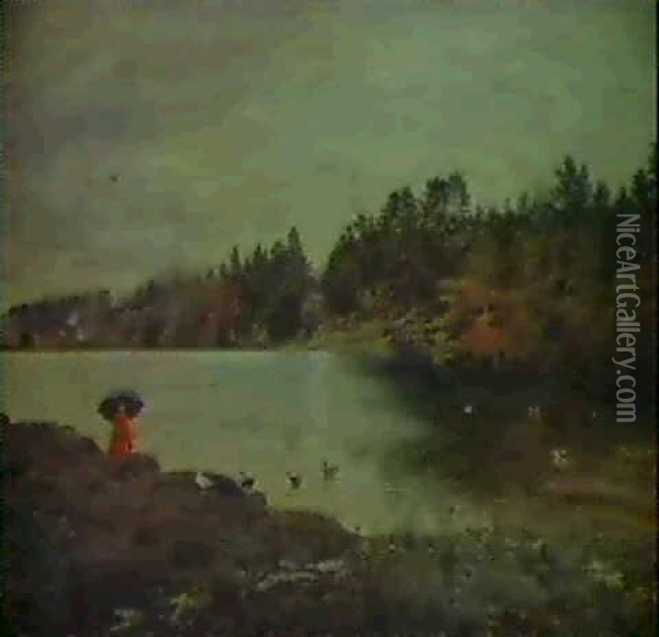 Fine Weather For Ducks Oil Painting - George William Mote