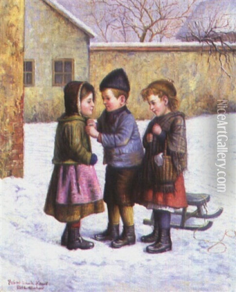 Wintervergnugen Oil Painting - Robert Frank-Krauss