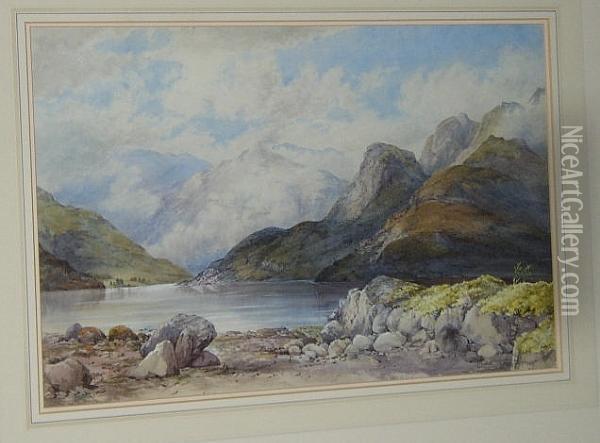 Loch Scene Oil Painting - James Ferrier