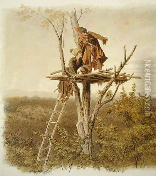 The Lookout Oil Painting - Anonymous Artist