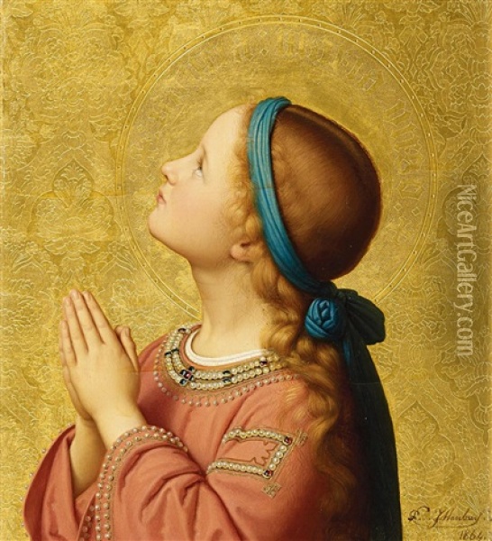 Die Jungfrau Maria Oil Painting - Franz Ittenbach