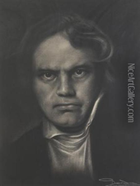 Beethoven Oil Painting - Enrique Dorda Rodriguez