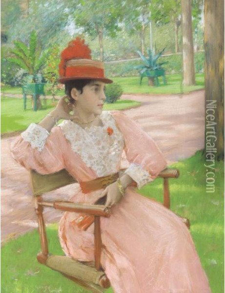 Afternoon In The Park Oil Painting - William Merritt Chase