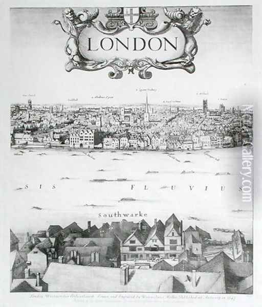 View of London 3 Oil Painting - Wenceslaus Hollar