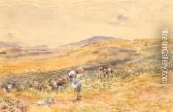 Bean Field At Campbelltown Oil Painting - William McTaggart