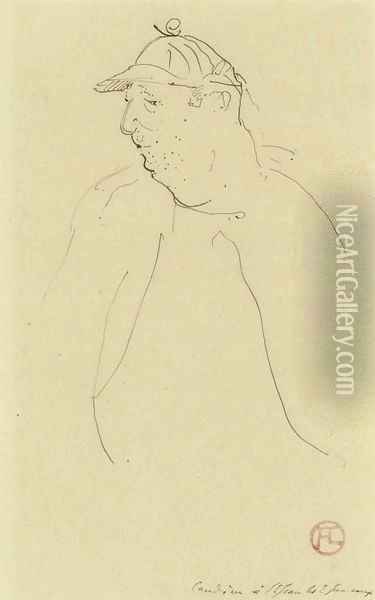 L'acteur caudieux Oil Painting - Henri De Toulouse-Lautrec