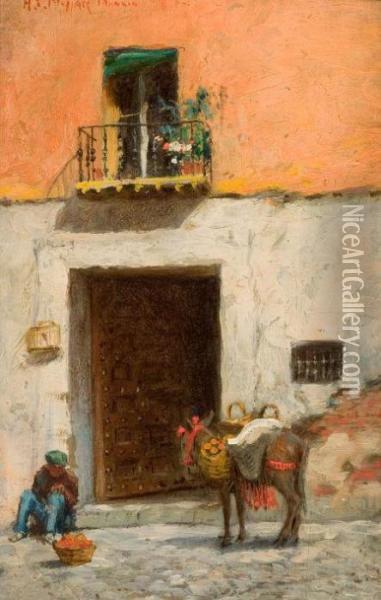 Building In Madrid Oil Painting - Addison Thomas Millar