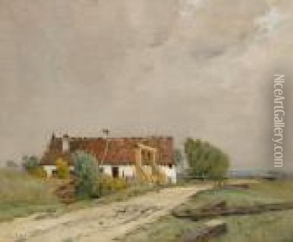 A Cottage By The Sea Oil Painting - Jean-Charles Cazin