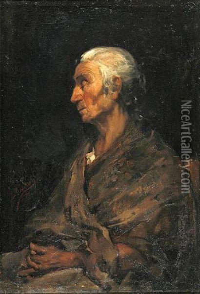 Anciana Oil Painting - Jose Miralles Darmanin