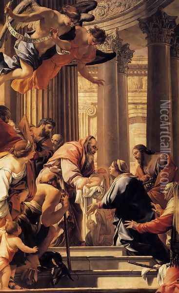 Presentation in the Temple 1640-41 Oil Painting - Simon Vouet