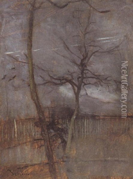 Alberi D'inverno Oil Painting - Giovanni Boldini