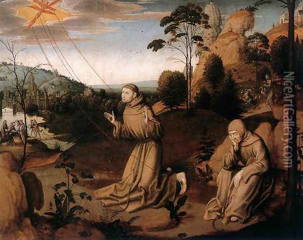 St Francis Altarpiece (central panel) 1500-05 Oil Painting - German Unknown Master