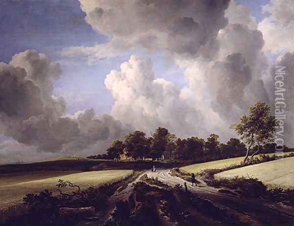 Wheat Fields ca 1670 Oil Painting - Jan van Goyen