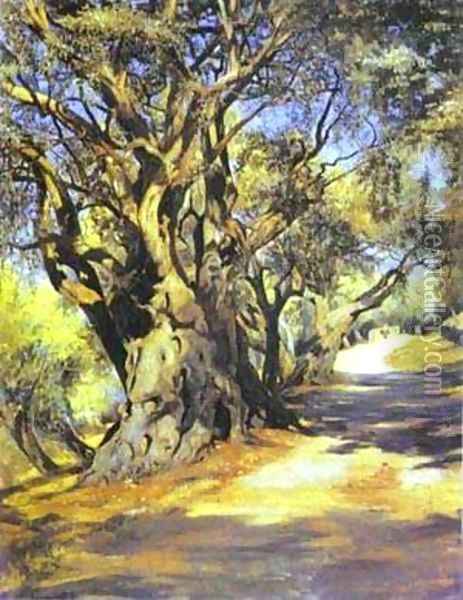 Road From Rome To Albano 1873 Oil Painting - Henryk Hector Siemiradzki