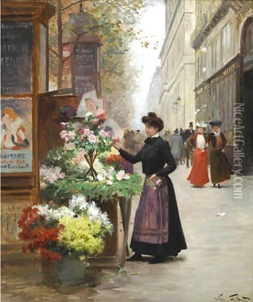 The Flower Seller 5 Oil Painting - Victor-Gabriel Gilbert