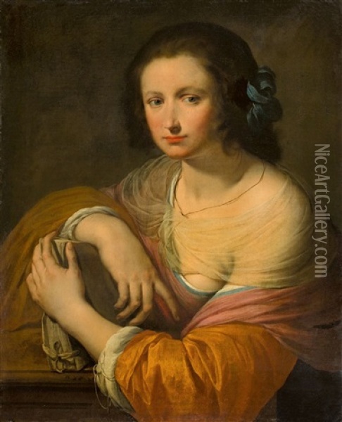 Woman With A Book (allegory Of Knowledge) Oil Painting - Giovanni Martinelli