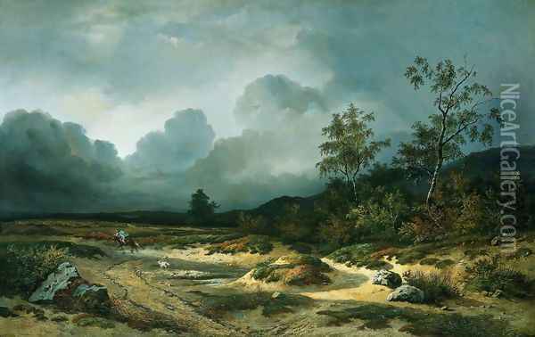 Approaching Storm Oil Painting - Willem Roelofs