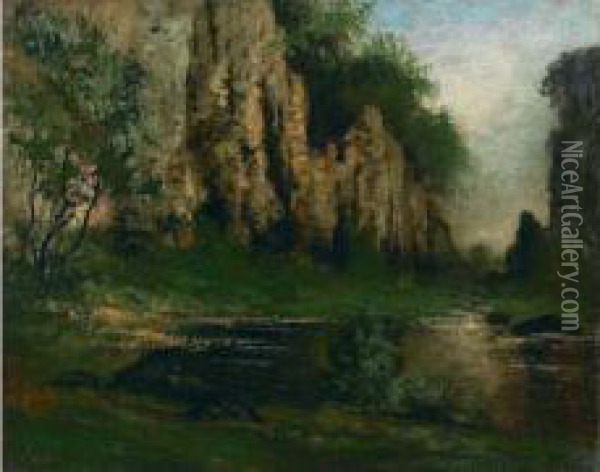 Paysage Du Doubs Oil Painting - Cherubino Pata