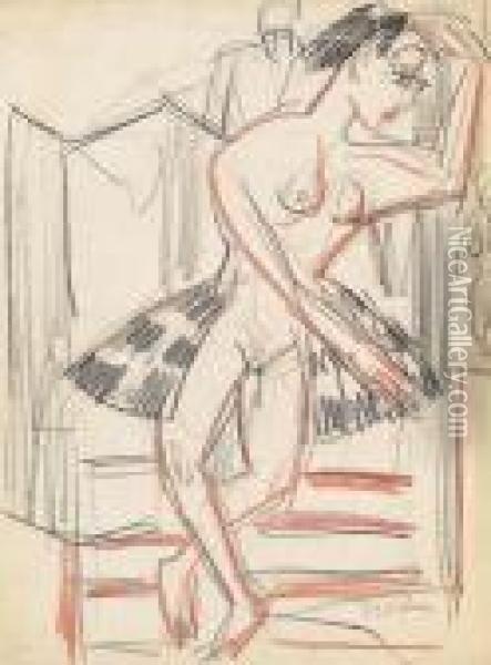 Tanzende Imrock Oil Painting - Ernst Ludwig Kirchner